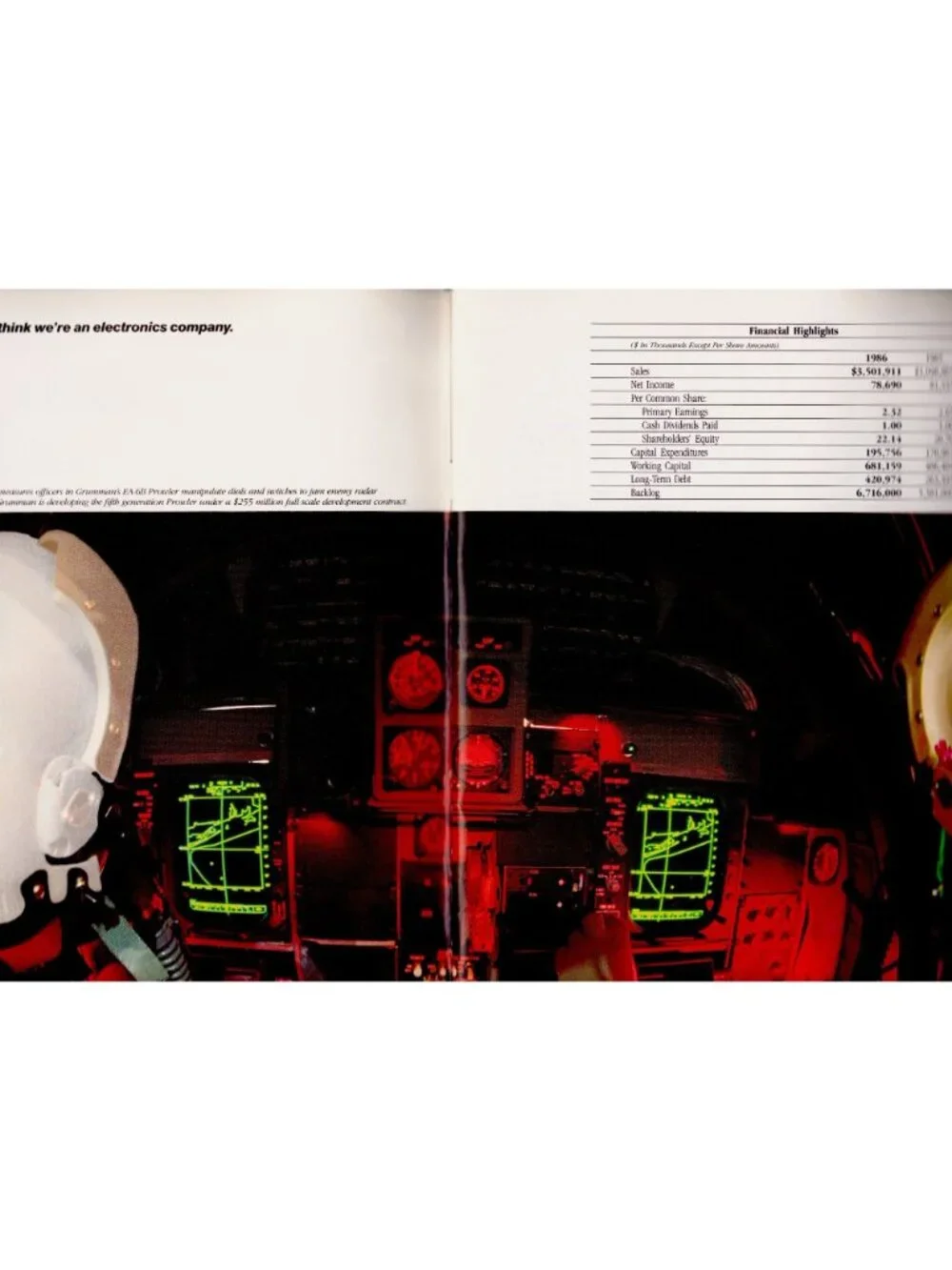 1986 Grumman Annual Report A-6 Intruder E-2 Hawkeye Aerospace Aviation